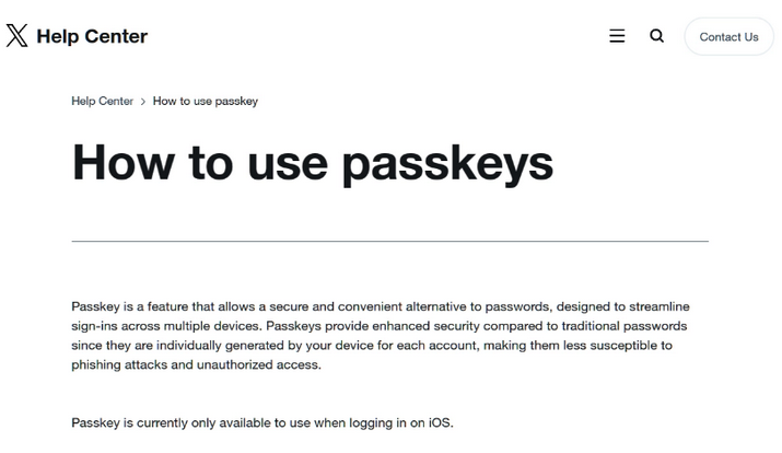 广西苹果维修店铺分享iOS用户如何通过通行密钥(Passkey)登录 